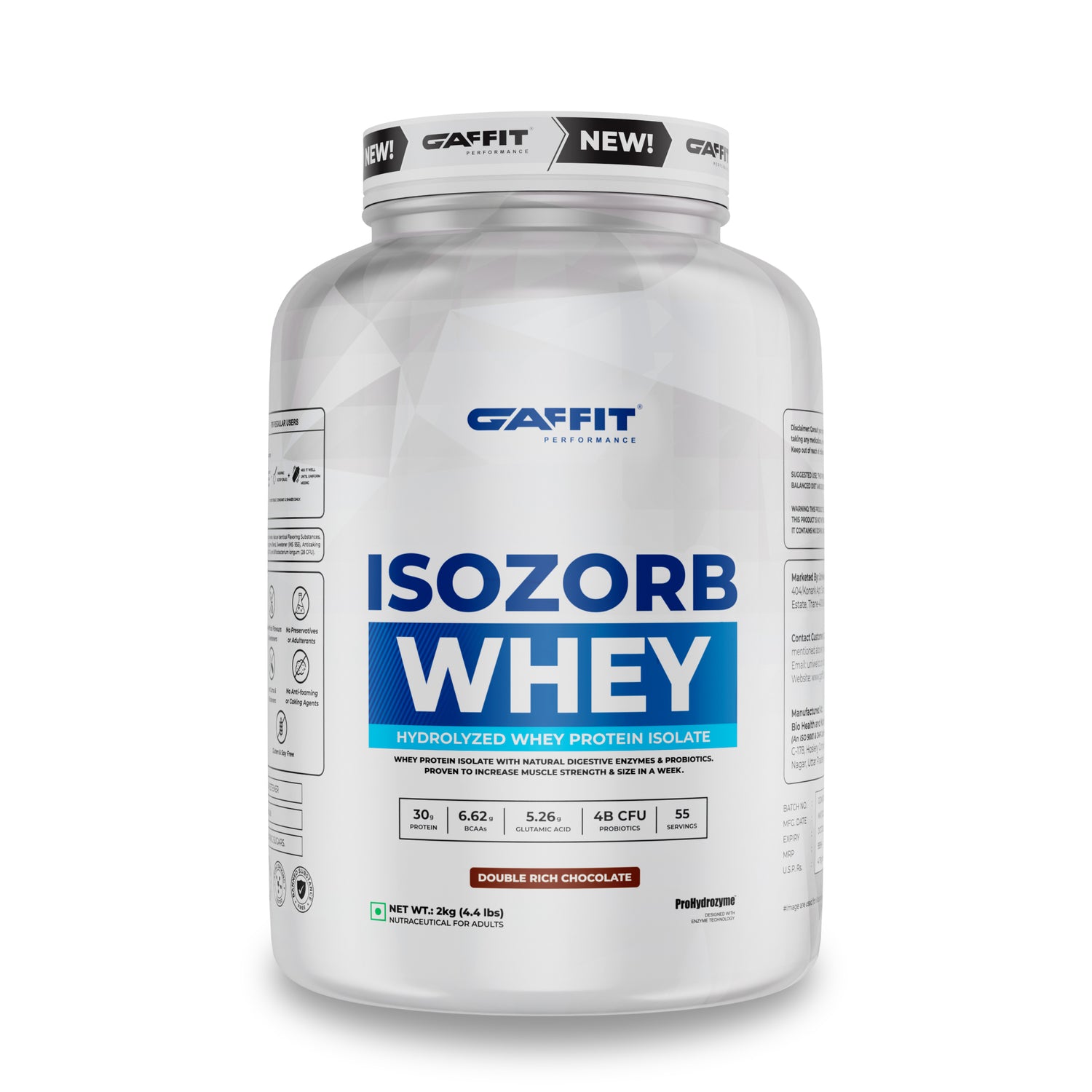 ISOZORB Whey , 2 kg (4.4 Ib), Double Rich Chocolate
