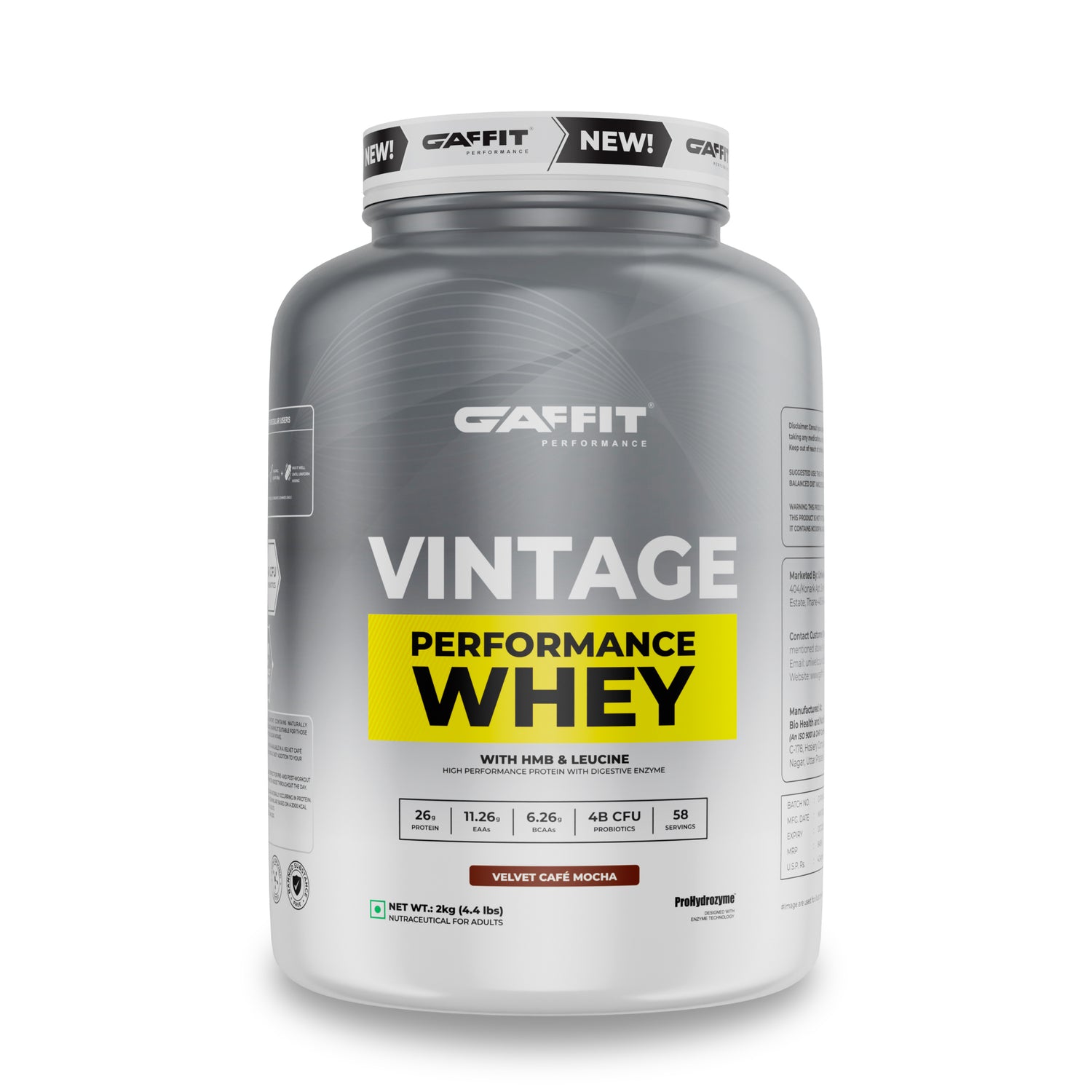 Vintage Performance Whey, 2 kg (4.4 Ib), Double rich Chocolate